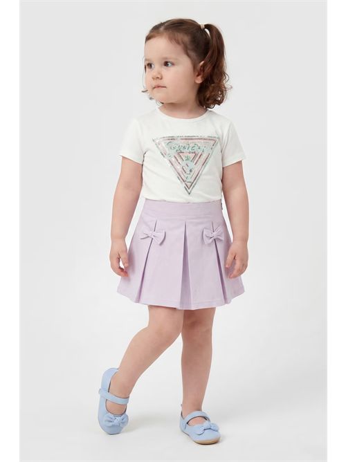 T-shirt con logo in paillettes GUESS | K6GI08K6YW4/G011
